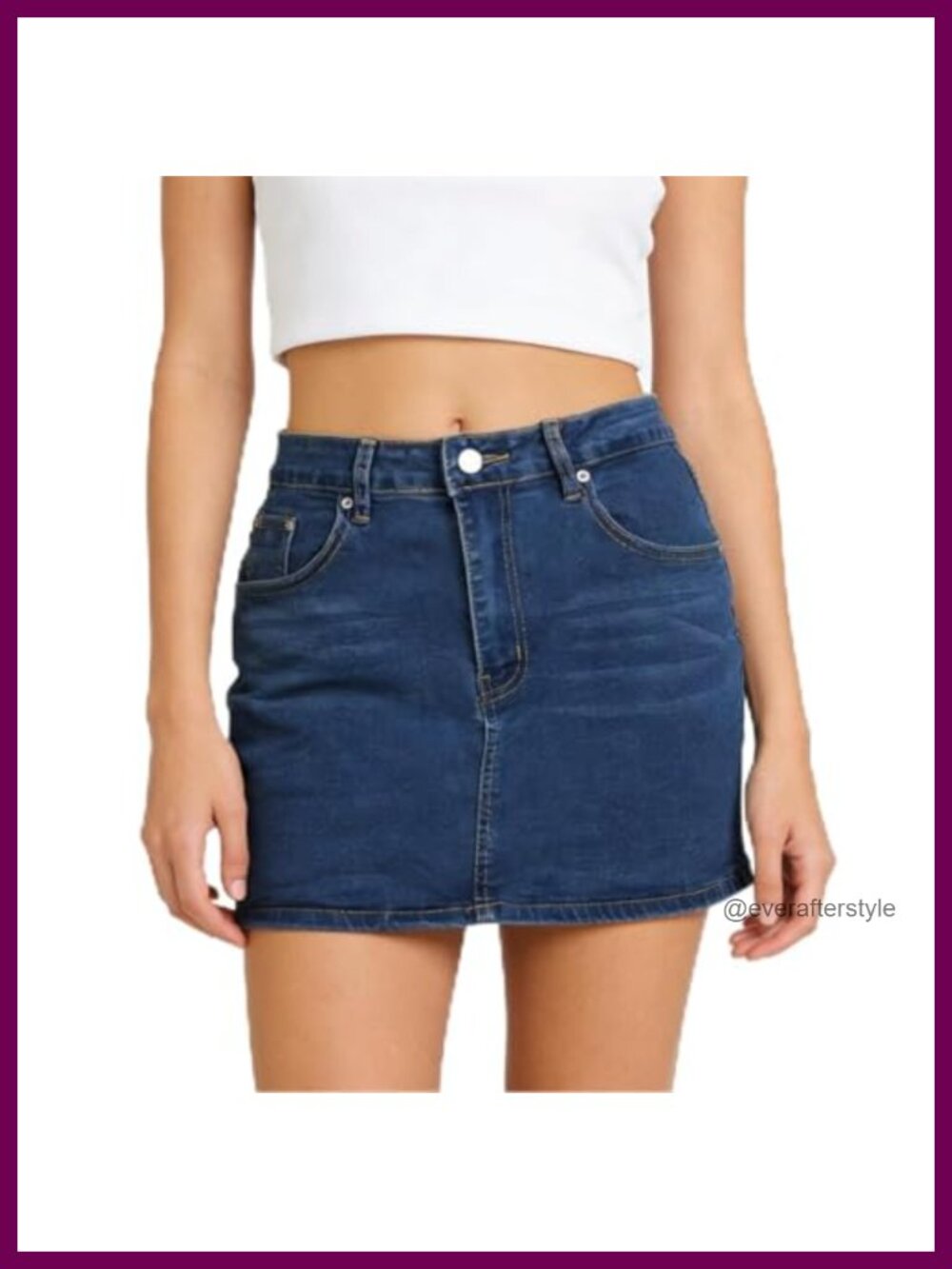 Women's Low Waist Denim Mini Jean Skirt Stretch Slim Fit Y2K with Pockets